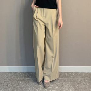 [파슨스] Two Tuck Wide Slacks_Beige   [MSPR2PT04]