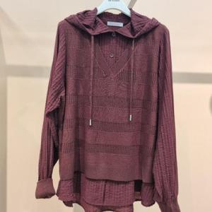 라티움 HC34 부드러운몸판니트 구김없는 블라우스 가을니트 후드블라우스 T2533bl26