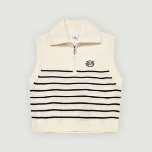 [행텐 틴즈]여아  스트라이프 하프집업 니트 베스트-HC1401446020833