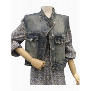 [레코브](레코브) 사선 데님 베스트(LC31CXDV503X)