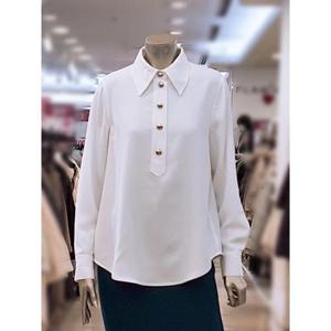 미니멈 세이브존03 미니멈 금장버튼 블라우스 AWMXDGWB0180A