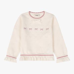 [치크(키즈)]리본자수 풀오버 CKKA25W1G