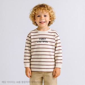[치크(키즈)]선염 스트라이프 베이직 티셔츠 CKLA2582B