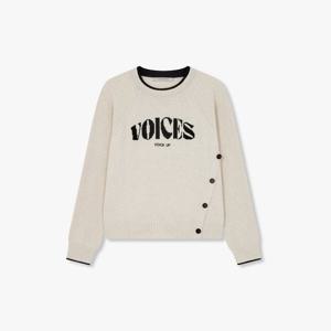 [보브]버튼 포인트 레터링 니트 풀오버7155450015