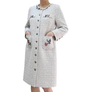 [비꼴리끄(여성)]트위드 뒷 리본 슬림 원피스 B242WO1020