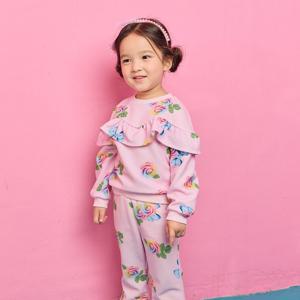 [프렌치캣(백)]PK 꽃나염 맨투맨 티셔츠 Q44DCT170