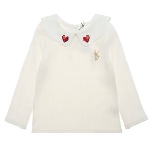 [프렌치캣(백)]WH 골지 배색 TS(Q44DST010)