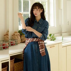 [올리브데올리브]바이오 워싱 데님 셔츠 OE5AB814