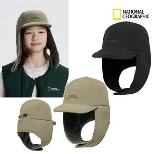내셔널지오그래픽키즈 K254KHA050 남아 여아 겨울 기모 귀달이 캡 모자 초등 선물 방한 딜