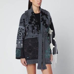 알라누이 미드나잇 인 맨해튼 패치워크 프린지 가디건 LWHB064E