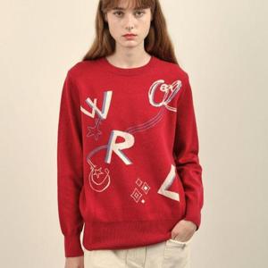 올리비아로렌 H 자가드니트 풀오버 VVCBL4WA281