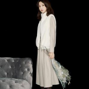 올리비아로렌 MG01 배색 패치 인조퍼 베스트 캐주얼 조끼 VOBJF3W9361