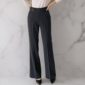 [다잇템]여성 옆면 단추 나팔 출근룩 편한 슬랙스