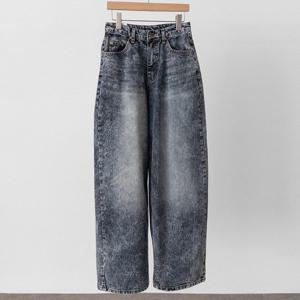 [다잇템]여성 빅사이즈 워시드 와이드청바지 가을용