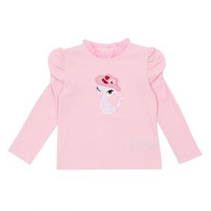 [프렌치캣(정상)]PK 프릴 셔링 티셔츠(Q44DAT050)