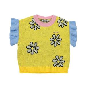 [프렌치캣(정상)]YE 꽃 니트 조끼(Q55DAW011)