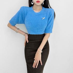 [금찌]금찌 뽀송 패드 반팔니트 ST7814T