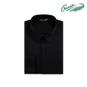 [크로커다일] 블랙 솔리드 셔츠 CDAA5YS9414
