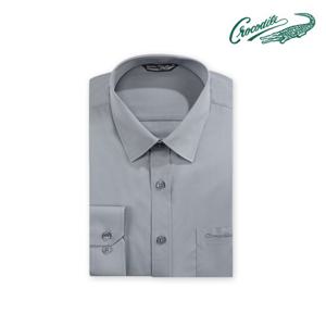 [크로커다일] 그레이 솔리드 셔츠 CDAA5YS9413