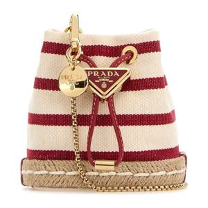 프라다 자수 스트라이프 캔버스 버킷 백 1NR16H2HJN F059I