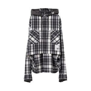 메종미하라야스히로 후드 체크 셔츠 K15SH421