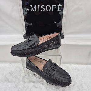 [미소페]By미소페 여성 펀칭 디테일 로퍼 112HT319TP006 BLACK 1