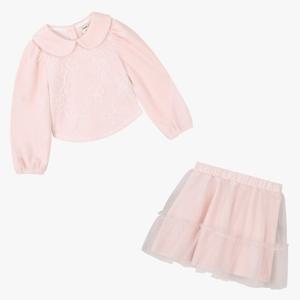 [치크]레이스 매칭 벨로아 튜튜 스커트 세트 CKSM23N1G_NC해운대점