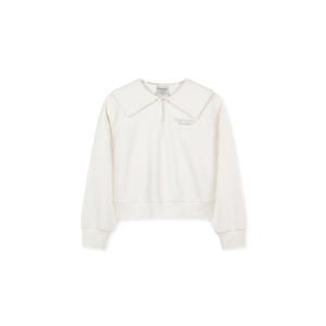 [디스커버리키즈US] (DKTR91056-IVS) 여아 세미크롭 반집업 맨투맨