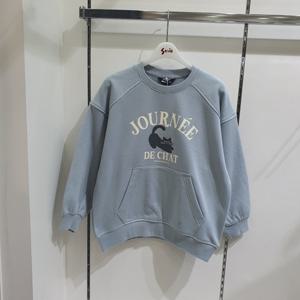 [소이]냥이 포켓 기모 맨투맨투 25W5458_BL_KG