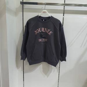 [소이]냥이 포켓 기모 맨투맨투 25W5458_CH_KG