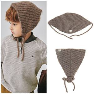 빈[BEEN]HP BZ63AH04BN 브라운 니트 보넷 모자PG