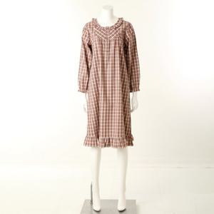 [비너스][VGN4580]웜후레쉬 소재로 기모가공한 선염체크원피스