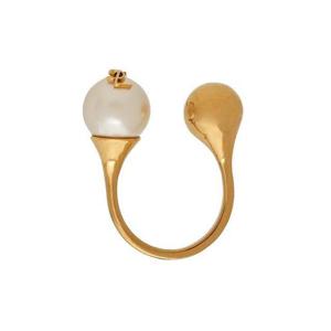 생로랑 YSL 진주 볼 반지 골드 698278 Y1526 9366