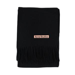 아크네 스튜디오 네로우 울 프린지 머플러 블랙 CA0210 900
