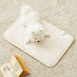 눕자 카본 탄소 강아지 고양이 전기방석 소프트극세사 베이지 중형 40X60