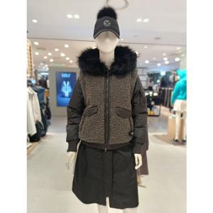 [파리게이츠] 25FW겨울 여성 후드 폭스퍼 뽀글이 다운 점퍼 (521E4JP306GY)