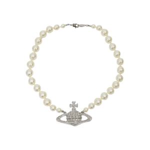 비비안웨스트우드 펄 바스 릴리프 목걸이 실버 63010106 02P104