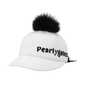 파리게이츠골프모자 NQC 521D4CP002_WH 여성 폭스 퍼 탈착 리본 캡
