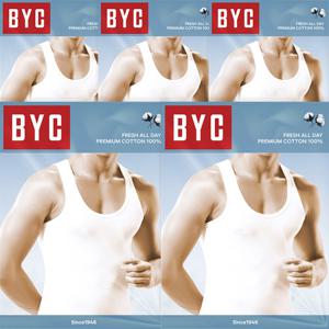 [BYC] 남성 40수 순면 베이직 민소매런닝 5매