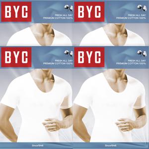[BYC] 남성 40수 순면 베이직 반팔런닝 4매