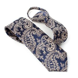 빅 페이즐리 블루 자동넥타이_GA5070