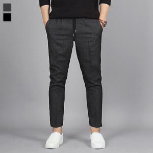 BO22 남성 빅사이즈 밑단 트임 밴딩 슬랙스