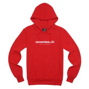 SEVENTEENTH BASIC LOGO HOODY [RED/WHT]