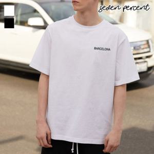 [세븐퍼센트] 바르셀로나 남여공용 오버핏 라운드 반팔티