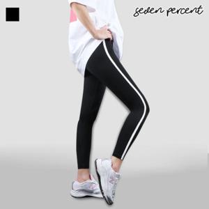 [세븐퍼센트] 여성용 기능성 스트라이프 슬림 레깅스