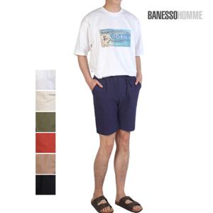 [필골드] 린넨 자가드 밴딩 반바지 SLPT507