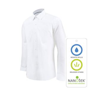 나노텍스 워터프루프 화이트 긴팔 와이셔츠_RF1191