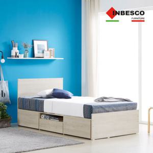 [인베스코]딥슬림H 멀티수납침대 900S_채움H 라텍스독립매트리스