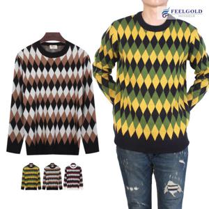 [필골드] 아가일 쟈가드 니트 MD875