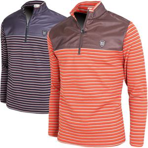 [노블진]NA 배색 하프 집업 기모 골프티셔츠 남성 골프복 상의